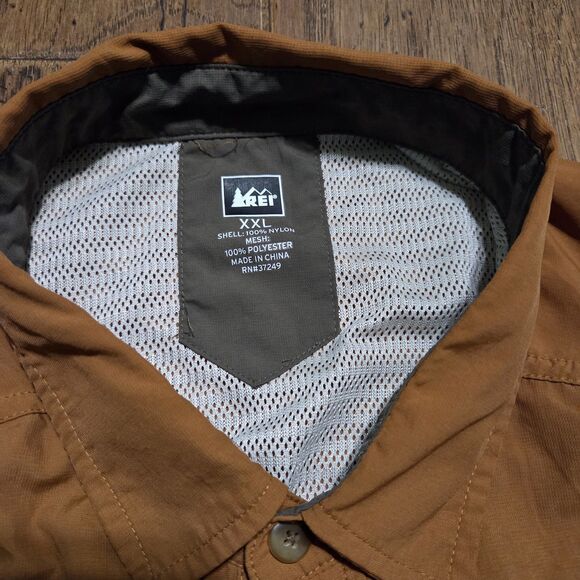 REI Co-Op Men Sahara Vented Roll Tab Pockets Outdoor Shirt XXL 2XL - Picture 2 of 8